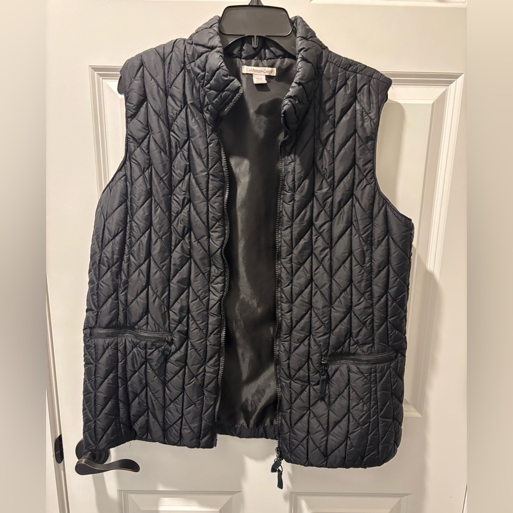 Black Ladies Vest by Coldwater Creek size L